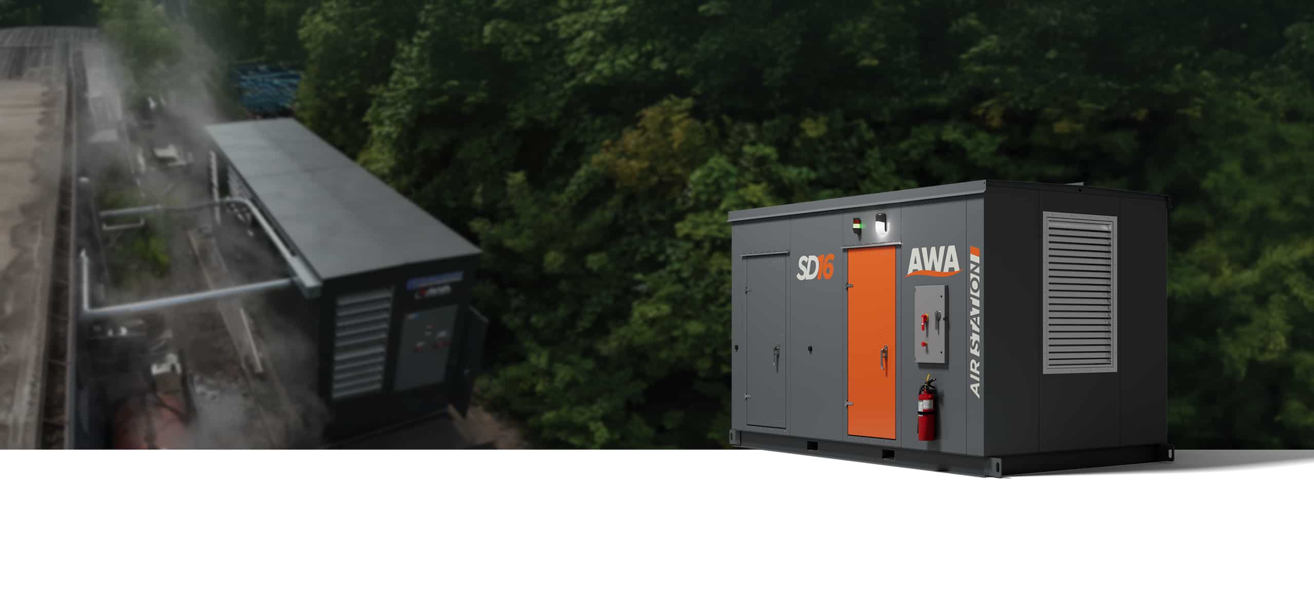Exterior air compressor mobile cabinets